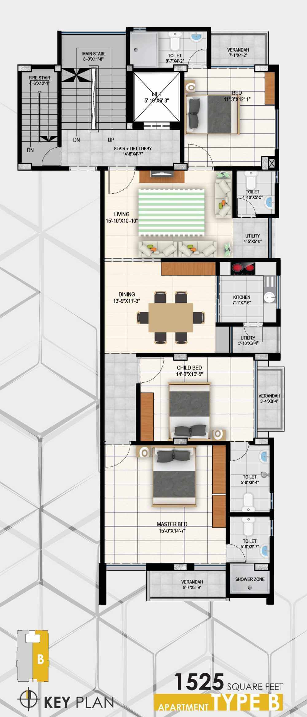 Unit B Floor Plan